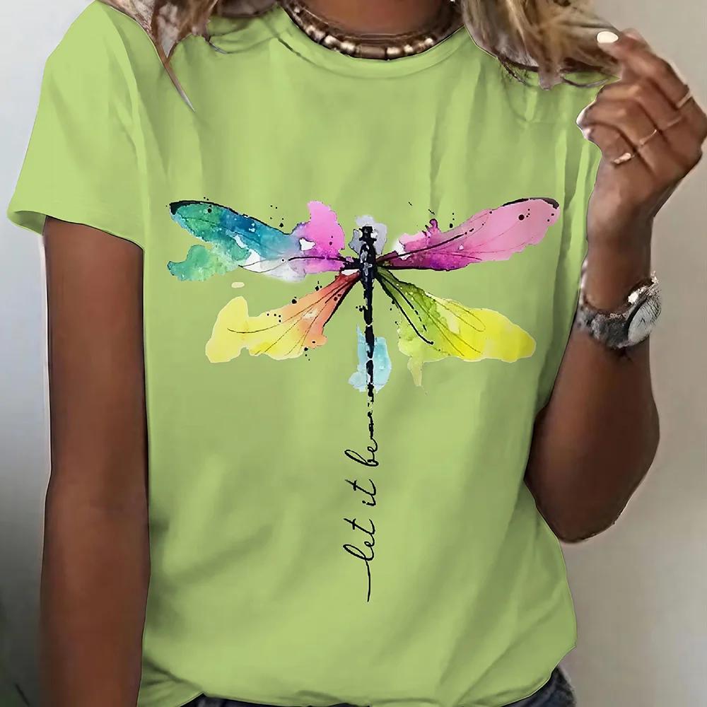 Vintage Tribal Floral 3D Print Women's Casual O-Neck Short Sleeves Street Y2k Harajuku Top