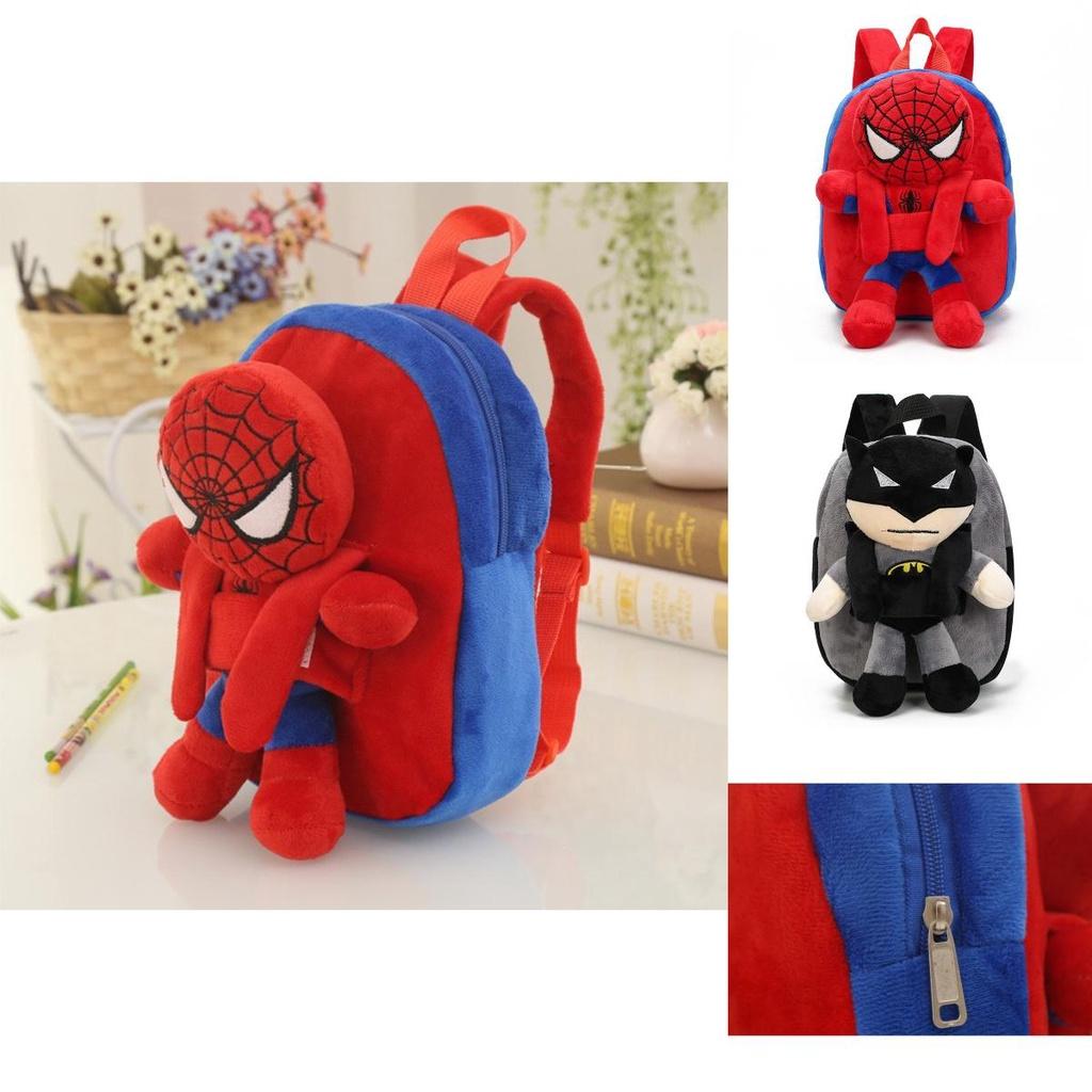 The Avengers Spiderman Captain America Batman Plush Backpack For Kids Durable And Safe