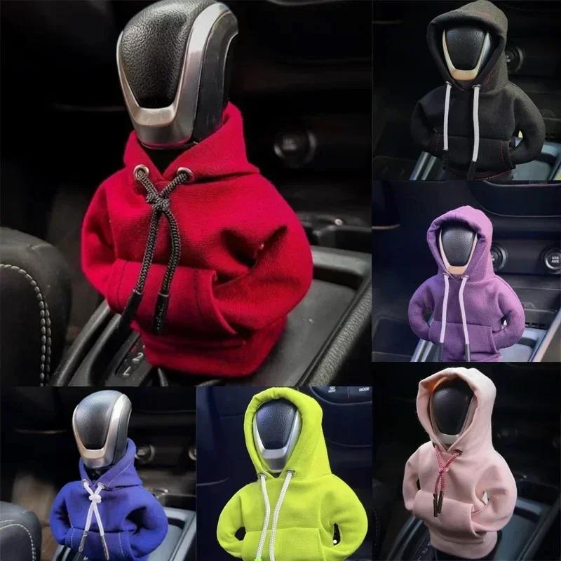 NEW 1/3/5pc Gear Shift Mini Hoodie Cover Shift Cover Gear Handle Decoration Fits Manual Automatic Car Shift Lever Interior Decor
