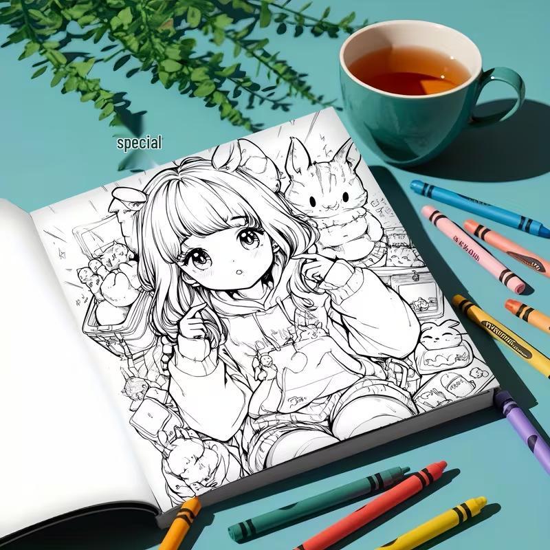 International Anime Coloring & Doodle Notebook