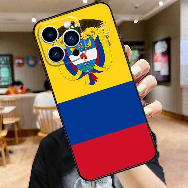 Colombia Flag Phone Case For iPhone 11 12 13 14 16 15 Pro Max Mini XS X XR 7 8 Plus Soft Cover Shell