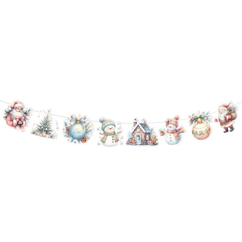 Christmas Year New Party Reindeer Banner Ribbon Holiday Decoration Supplies