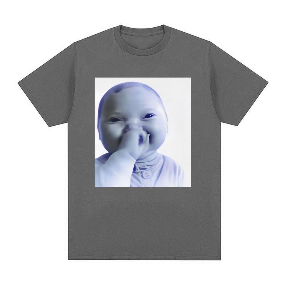 Ai Baby Meme Tuff Baby T-Shirt Brainrot Baby Lachendes Ai Kind Lustiges Meme T-Shirt Gen Alpha Humor Baumwolle Kurzarm T-Shirts