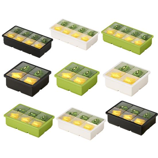 Square Silicone Ice Cube Tray with Lid  6-Cavity Easy Release Ice Cube Mold Stackable BPA-free Ice Cube Maker Dishwasher Safe Home Bar Essential