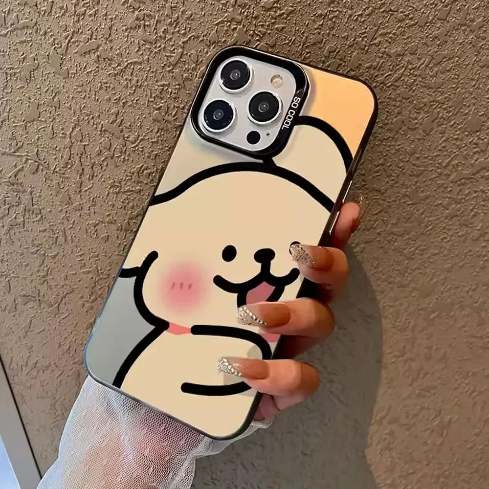 Cute Anime Dog Lovers Couple Phone Case for IPhone 11 12 13 14 15 16 Pro Max X XS MAX XR SE 7 8Plus Shockproof Bumper Hard Cover