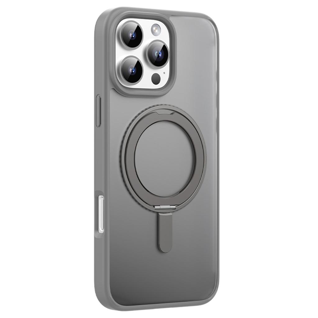 MUTURAL For iPhone 16 Pro Max Case Compatible with MagSafe Ring Kickstand PC+TPU Back Cover