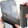 2 In 1 Microfiber Cleaning Spray Bottle with Cloth Set Portable Screen Cleaner for Phone Tablet Glasses Electronics