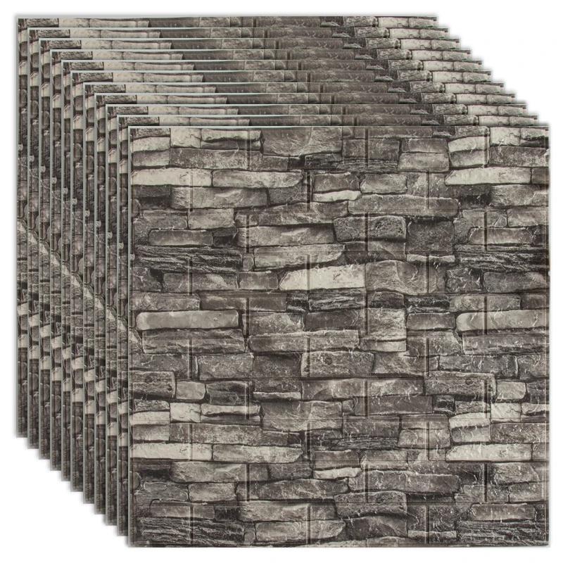 70cm*77cm 3D Wall Sticker Imitation Brick Self-adhesive Waterproof  DIY Wallpaper for Living Room  Bedroom Home Decoration