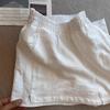 American Retro High Waist White Casual Wide-Leg Women's Shorts
