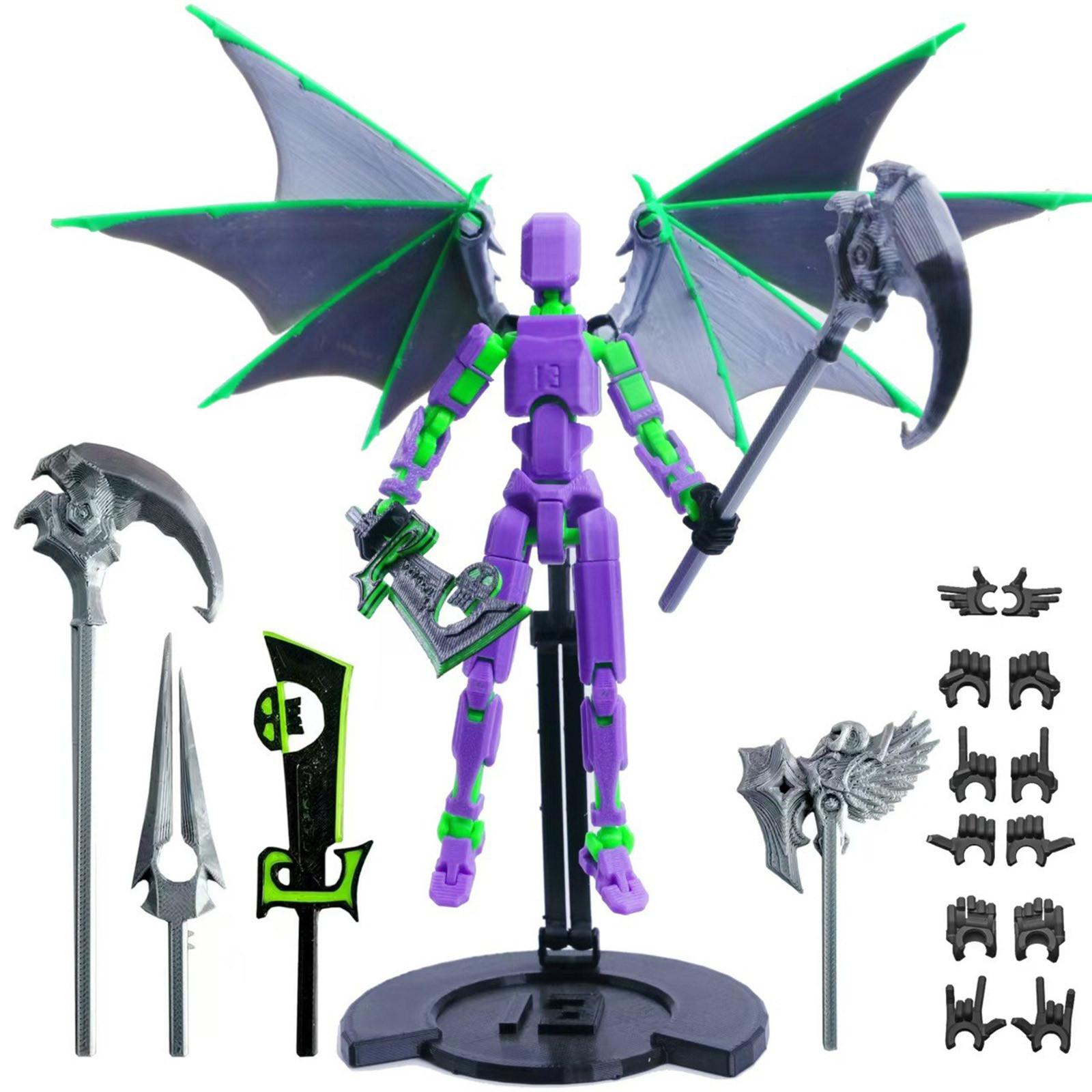 

Набір мобільних ляльок, мобільна лялька Titan Robot, надрукована на 3D, переносна мобільна лялька, підходить для колекціонерів, прикраса робочого столу One Size фіолетовий