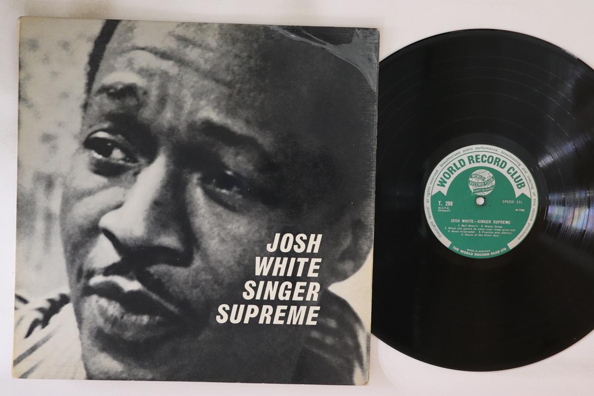 

LP Record JOSH WHITE Singer Supreme T298 WORLD RECORD C UK Blues Used