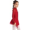 Κορίτσια Junior Sparkly Sequins Μακρυμάνικο Φόρεμα Χορού Leotard Στολή Διαγωνισμού καλλιτεχνικού πατινάζ Όμορφα ενδύματα χορού
