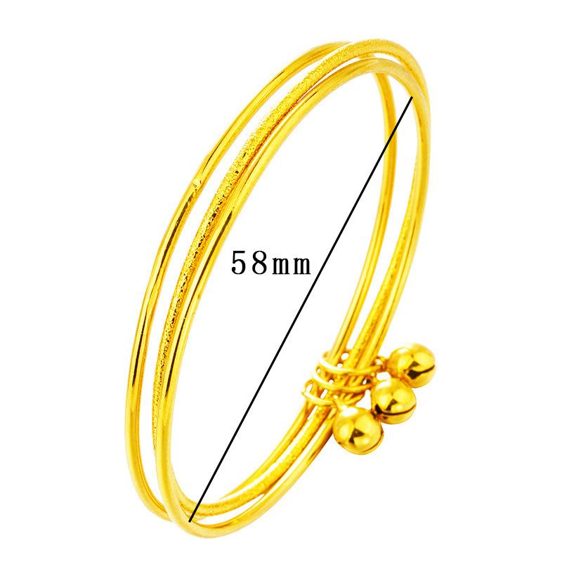 Vintage Three-Ring Lotus Seedpod Bracelet Women's 24K Gold AU999 - Lucky Meaning, Ideal Gift for Friends