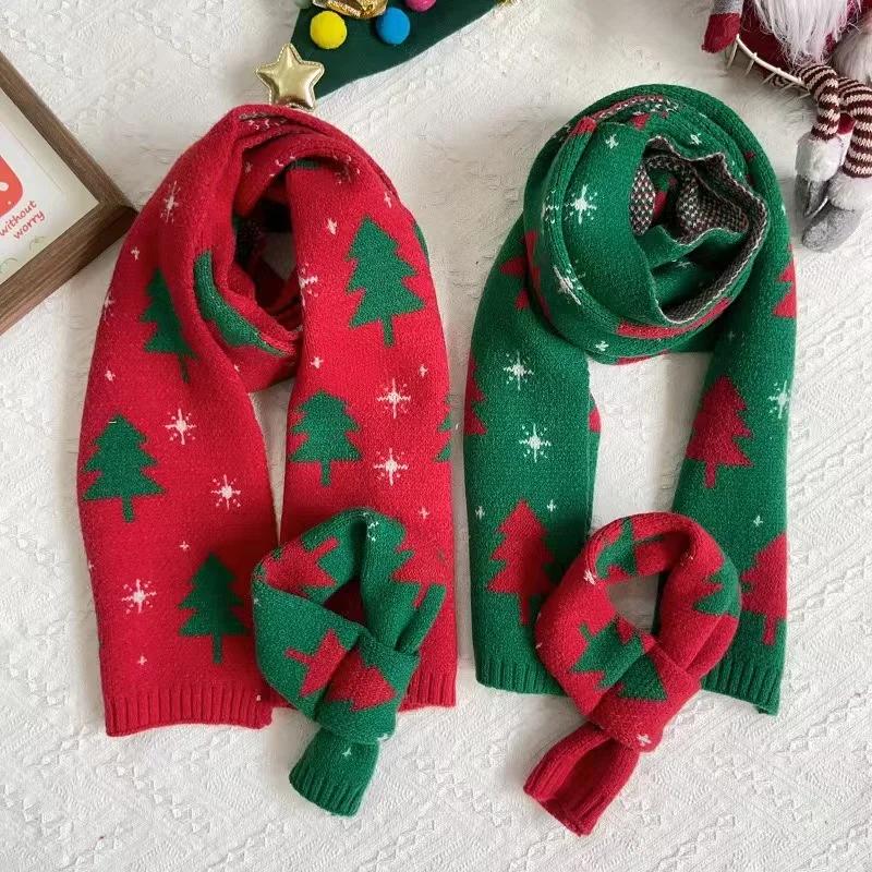 Christmas Tree scarf warm shawl Christmas scarf student couple Christmas gift 2026 Winter Warm Neck Protection Scarf