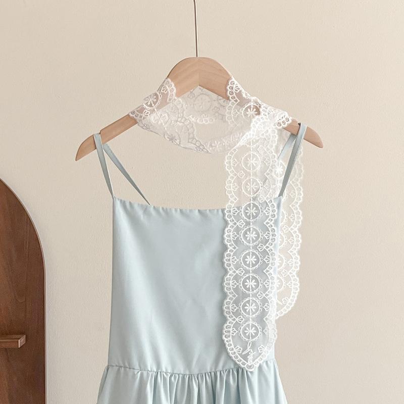 White Lace Mesh Waist Belt Hollow Out Embroidery Waist Chain For Women Summer Dress Jeans Decorative Belt