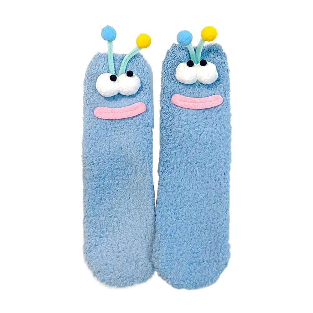 Chaussettes Peluche 3D Dessin Animé Mignonnes Chaudes Hiver Expression Drôle Chaussettes Thermiques Douces Confortables Design Décontracté Drôle pour Femmes & Hommes