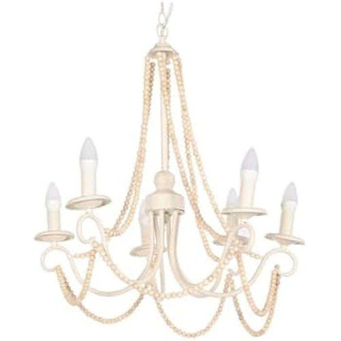 Plafonnier - HOME ESPRIT - Lampe de plafond - Bois et Métal - 25 W - Design Contemporain