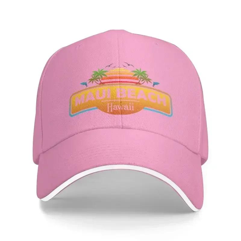 Fashion Maui Beach Hawaii Baseball Cap for Women Men Adjustable Tropical Palm Trees Sunset Dad Hat Performance