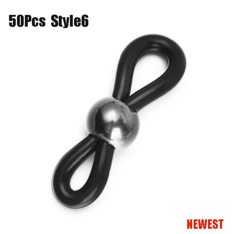

50 PCs Adjustable Anti-Slip Eyeglass Chain Ends Retainer Rubber Glasses Ring Strap Spectacle End Connectors Eyewear Accessories