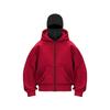 Womens Zip Up Hooded Sweatshirt Double Layer Hood Fleece Lined Loose Fit Casual Streetwear