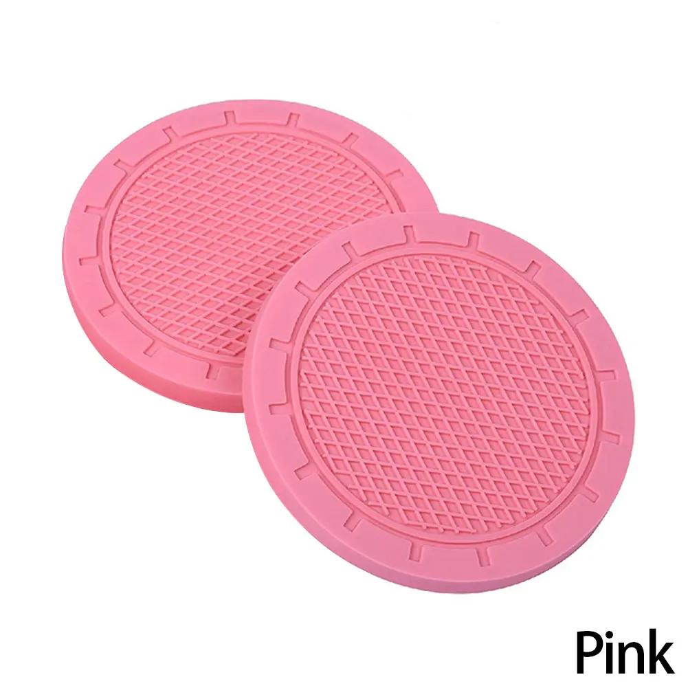 2PCS Car Cup Coasters Travel Cup Holder Universal Non-Slip Cup Holders Embedded In Ornaments Coaster Car Interior Accessories
