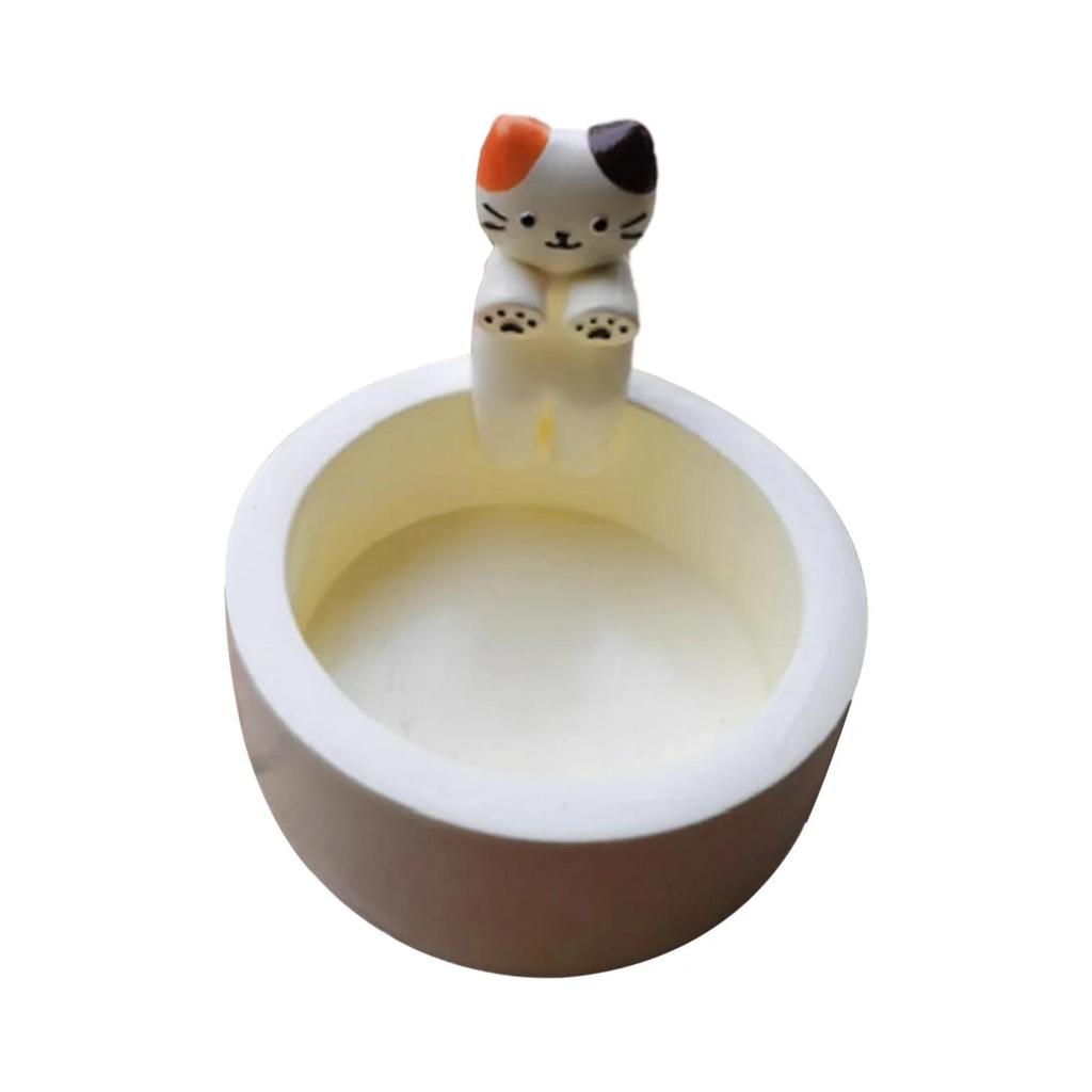 Cat Candlestick Warm Claw Cartoon Cat Candlestick Cute Cat Fragrance Mini Tea Lamp Candlestick Cat Decoration