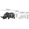 Ceramic Crafts Simulation Animal Sculpture Rhino White Rhino Ceramic Ornaments Animal Figures Home Decoration Accessories