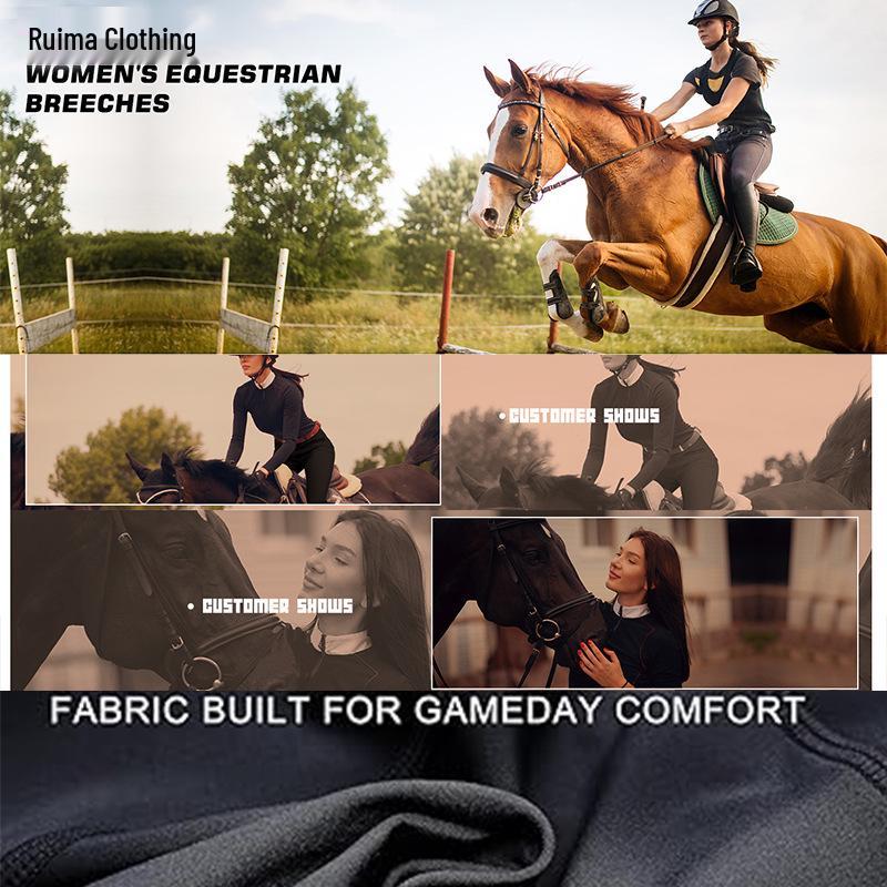 Rima Unisex Summer Equestrian Pants with Anti-Slip Silicone Grip