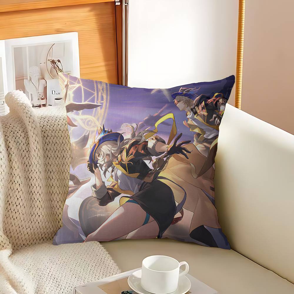 Honkai Star Rail Cartoon Pillowcase toon Gift Cushion Cover Bedroom Home Sofa Chair Seat Decor pillow case