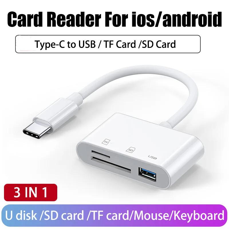 Card Reader for iPhone USB Memory Card Reader Trail Game Camera Viewer SD TF Card Reader Adapter for Camera Samsung Xiaomi iPad
