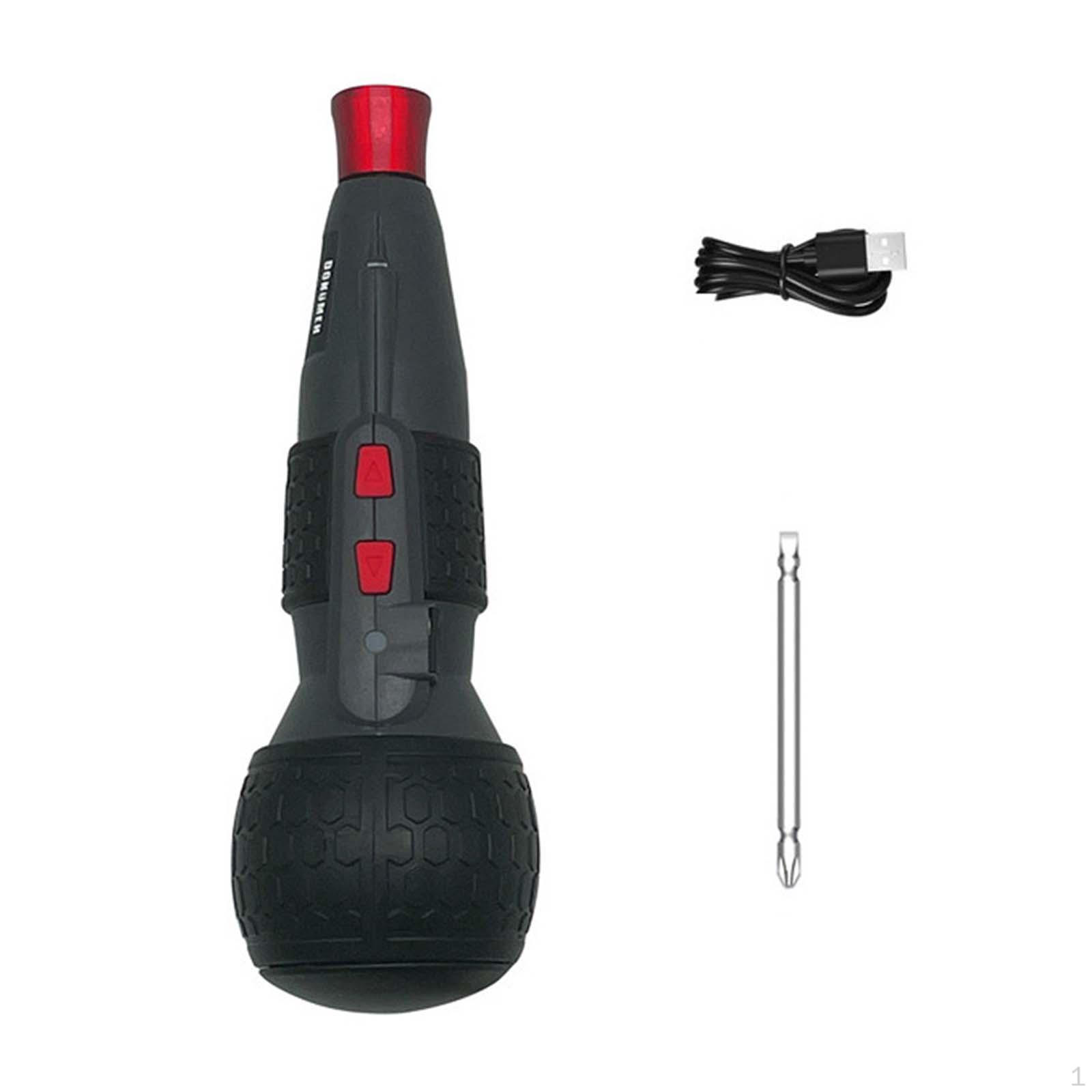

Cordless Electric Screwdriver Set with Type C Rechargeable Battery for Home Projects Black Bubble Shell
