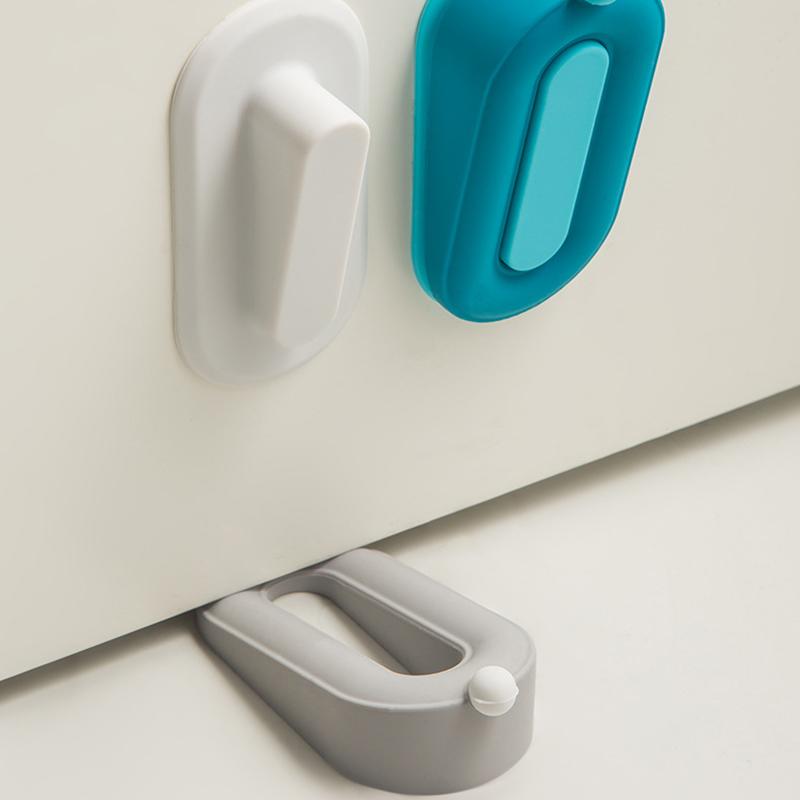 Silicone Door Stop Stoppers Block Doorstops Door Stopper Home Office Adhesive Mute Anti-Shock Door Rear Retainer