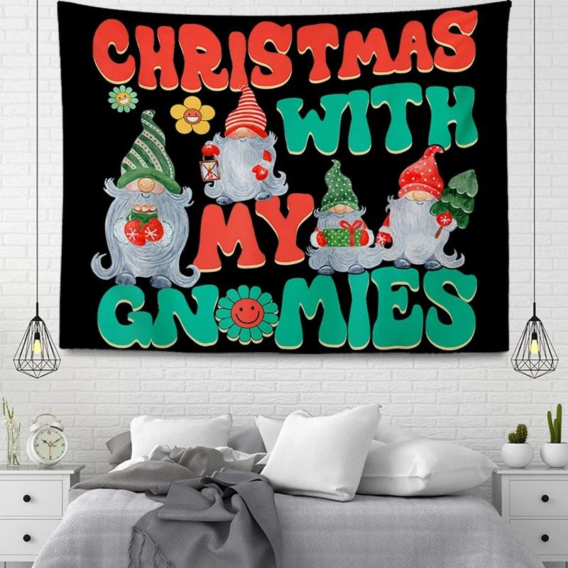 

Гобелен с рисунком Санта-Клауса для дома, спальни, гостиной, настенного украшения, рождественский гобелен 100x75cm