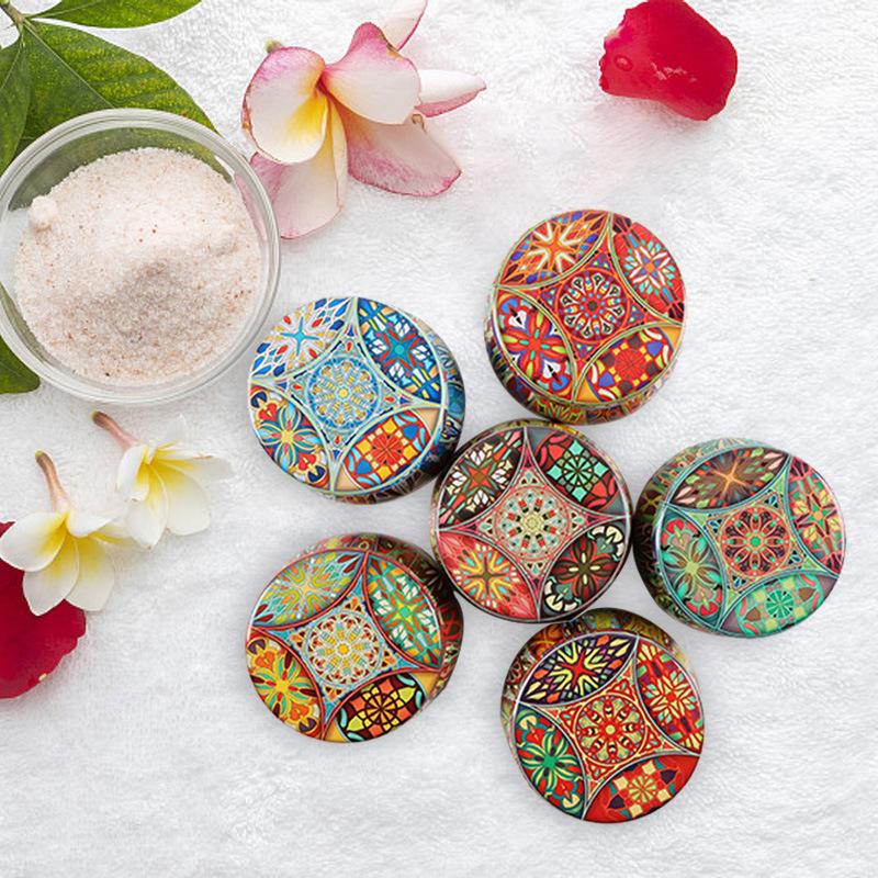 Plant Essential Oil Aromatherapy Candle Soy Wax Fragrance Candle Round Tinplate Candle Gift Box Set