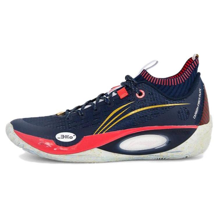

new LiNing Wade 808 Ultra Cushioning Anti Slip And Wear Resistant Low Top Basketball Shoes Men s Blue Red 44