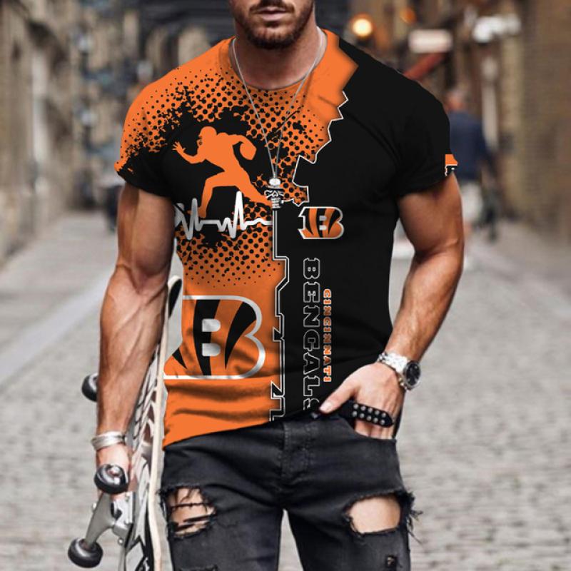 Short Sleeve Round Neck Men's Sports T-shirt Summer Classic Casual Fashion 3d Printed Running Letters Oversized Top