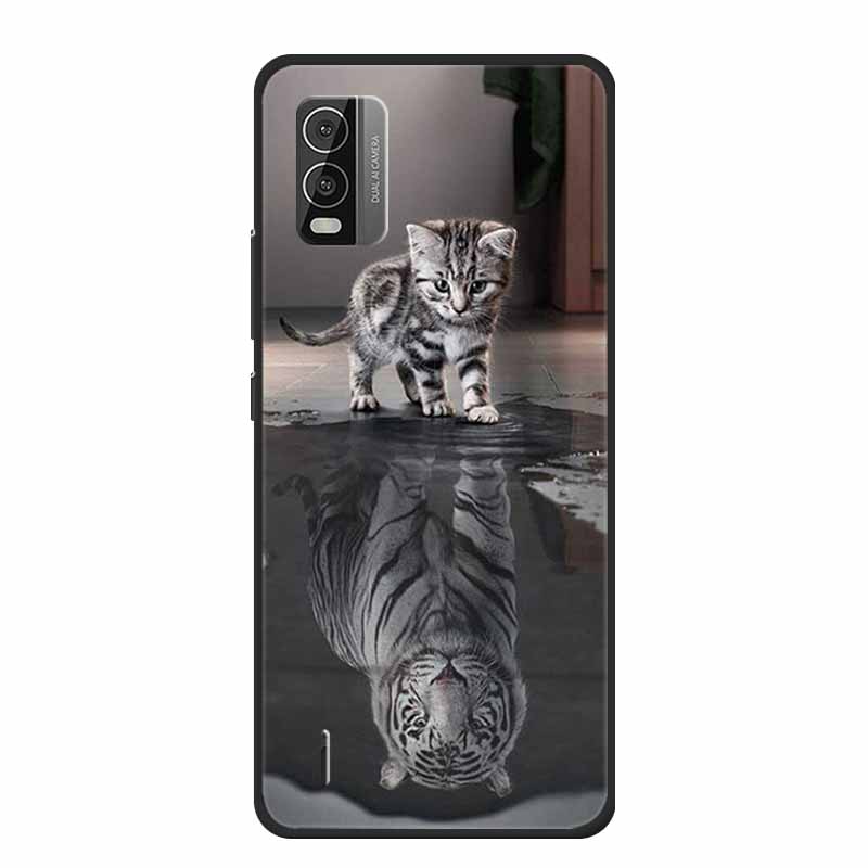 For Nokia C110 C210 C300 Case Soft black Silicone Bumper TPU Phone Wolf Cat Flower CaseS For C110 210 300 Shock proof Bumper TPU