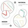 Toyvian Geometric Boards, Set of 3, with 30 Rubber Bands. A lightweight and portable learning board for children's math.