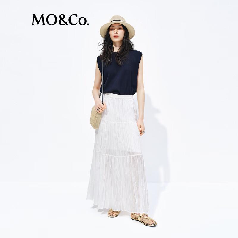 MO&Co. Sleeveless Cotton-Acetate Knit Top
