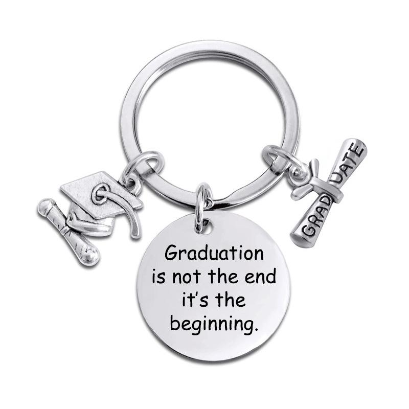 Llavero de Acero Inoxidable Graduación 2025: Regalo de Metal Grabado para Compañeros y Profesores