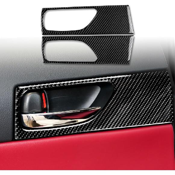 Schutzaufkleber Seitenverkleidung Mittelkonsole 2 Stück Premium-Aufkleber Echte Kohlefaser-Zubehör Kompatibel mit Lexus IS250 2014 2015/IS200t