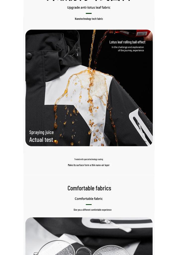 Wasserdichte Kapuzen-Wanderjacke für Damen und Herren für Herbst/Winter
