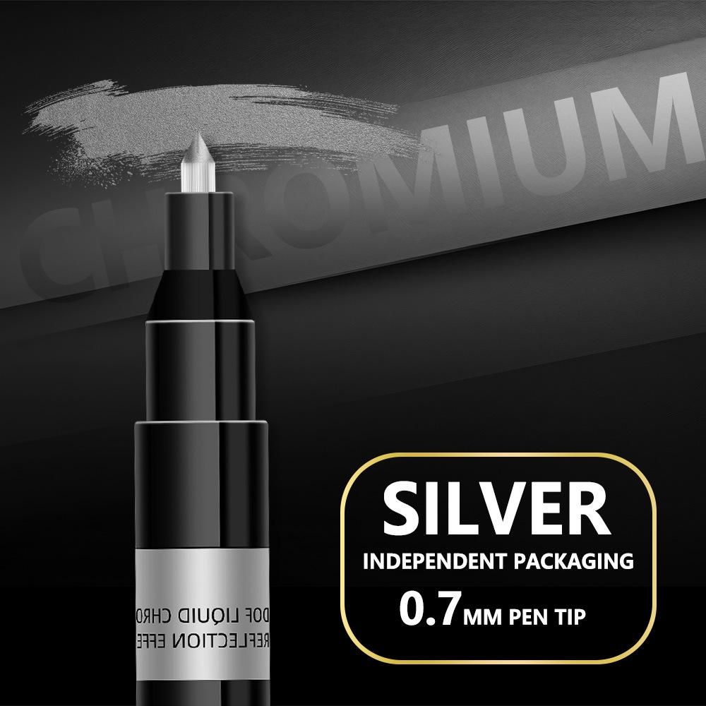 

1pc/Mirror Marker DIY Reflective Mirror Marker Chrome Golden Silvery Marker for Signing Car Styling Art Crafts Mugs 1pc срібний
