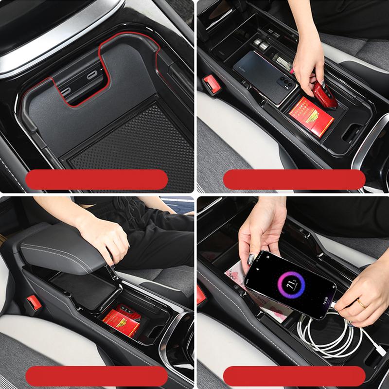 For Volkswagen VW ID.4 ID4    2024 Plush style central control armrest box storage box storage box car interior box