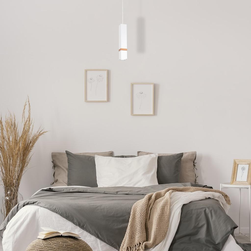 Lampa Wisząca Vidar 1 Gu10 Biały Wood Milagro Mlp5408