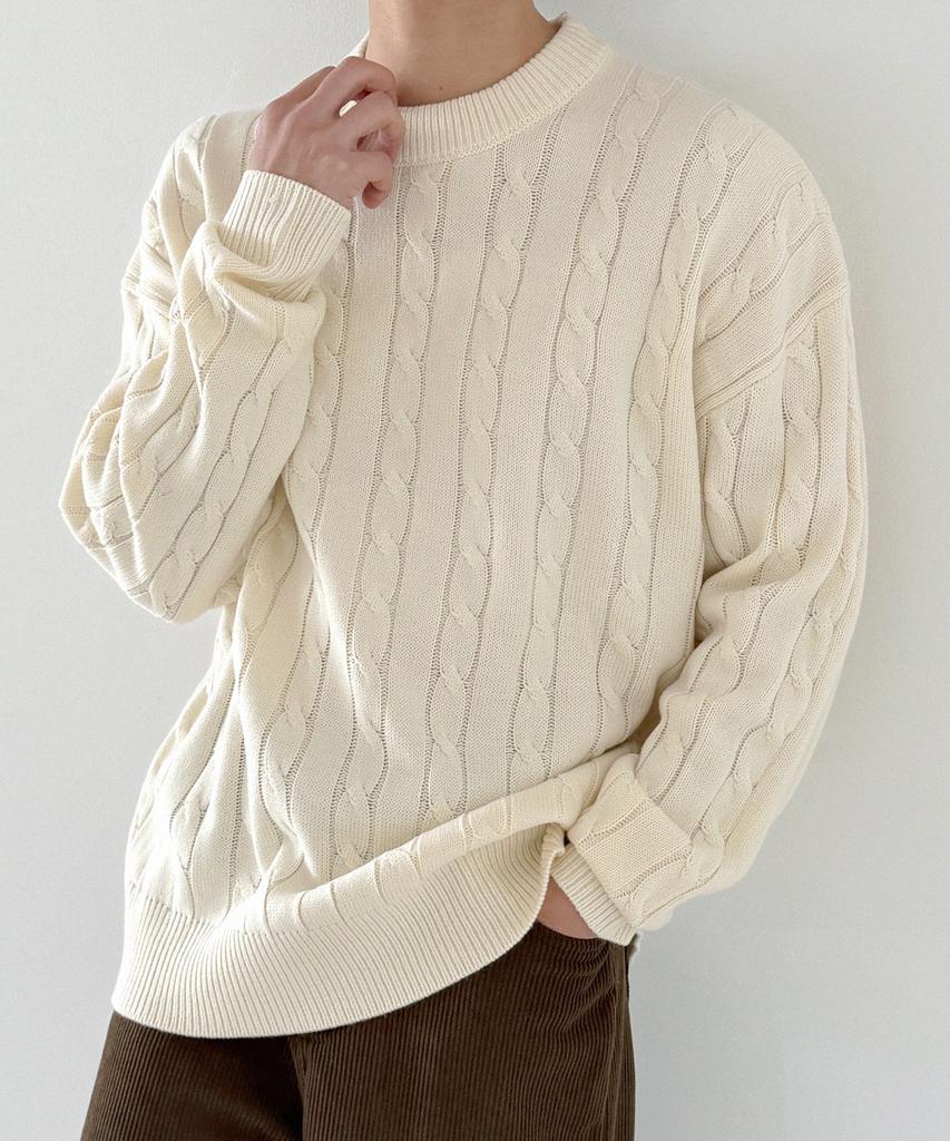 ORIGINALDAY [2Pack] Oversized Round Cable Knit 5 Colors