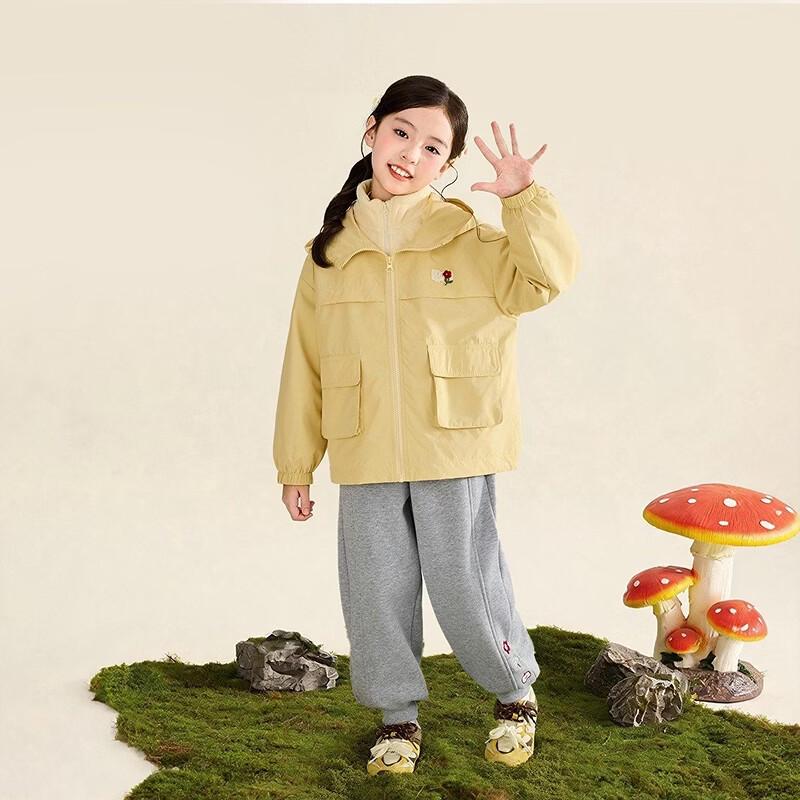 Girls' Winter Hooded Windbreaker Jacket