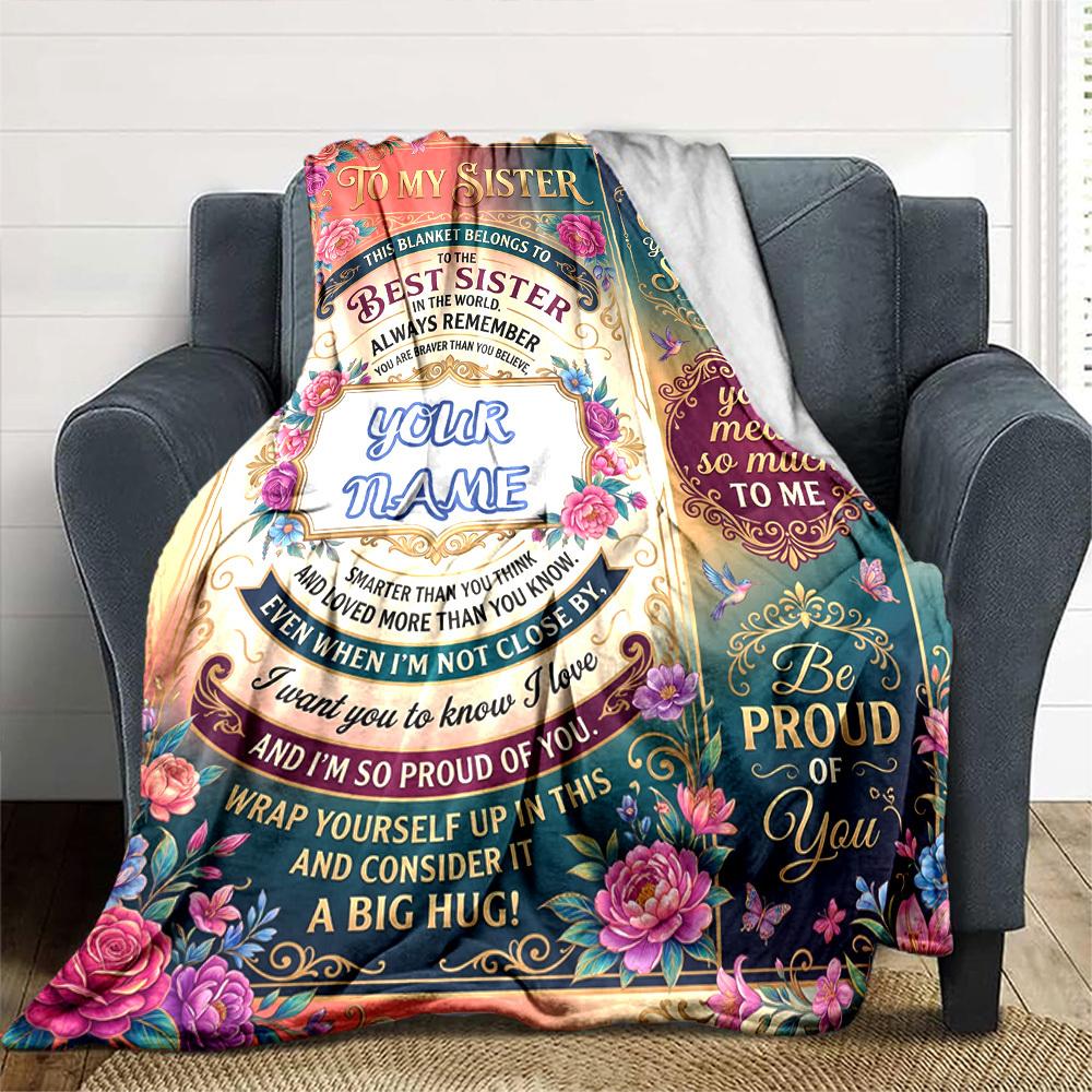 Sister'S Strength And Support Lightweight Blanket Soft Warm Cozy Suitable For Sofa Couch Office Bed Picnics Ideal For All Seasons Digital Print Ideal