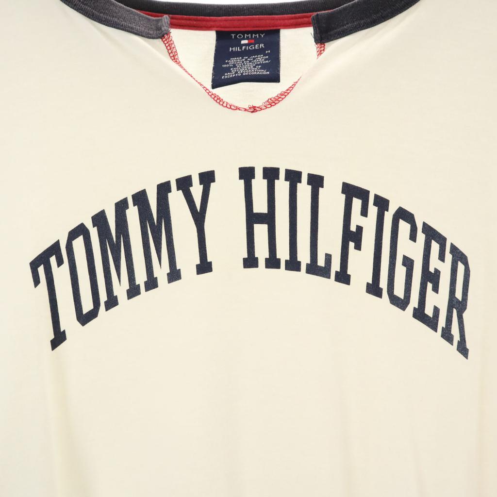 Tommy Hilfiger Made In Japan Short Sleeve Skipper Color T-shirt M White Men's Used