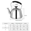 Large Multiple Capacity Whistling Kettle Corrosions Resistant Materials Loud Notification for Boiling Water Compatible Gas Induction Stove